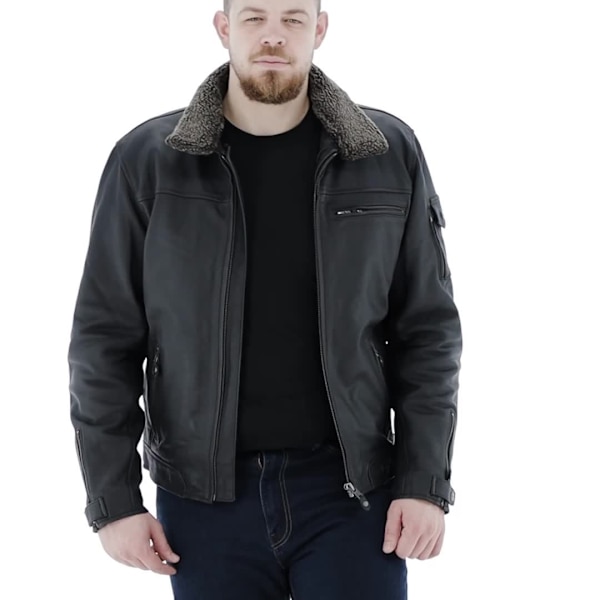 DXR A40 Leather Jacket - Black - FREE UK DELIVERY